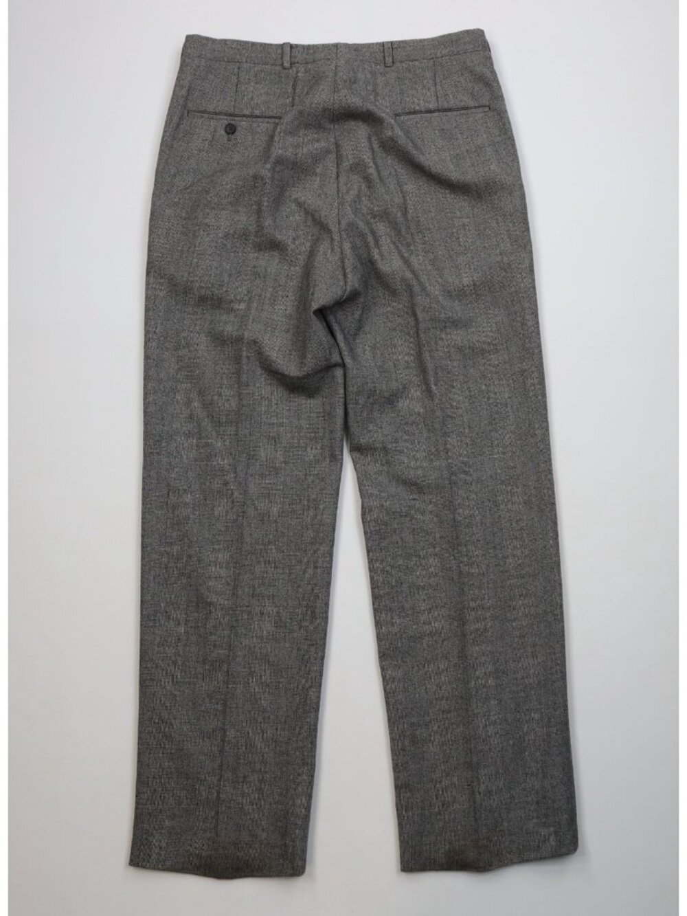 Vintage 70s Christian Dior Mens 34x34 Heavy Wool Knit Wide Leg Chino Pants Plaid - Picture 12 of 15